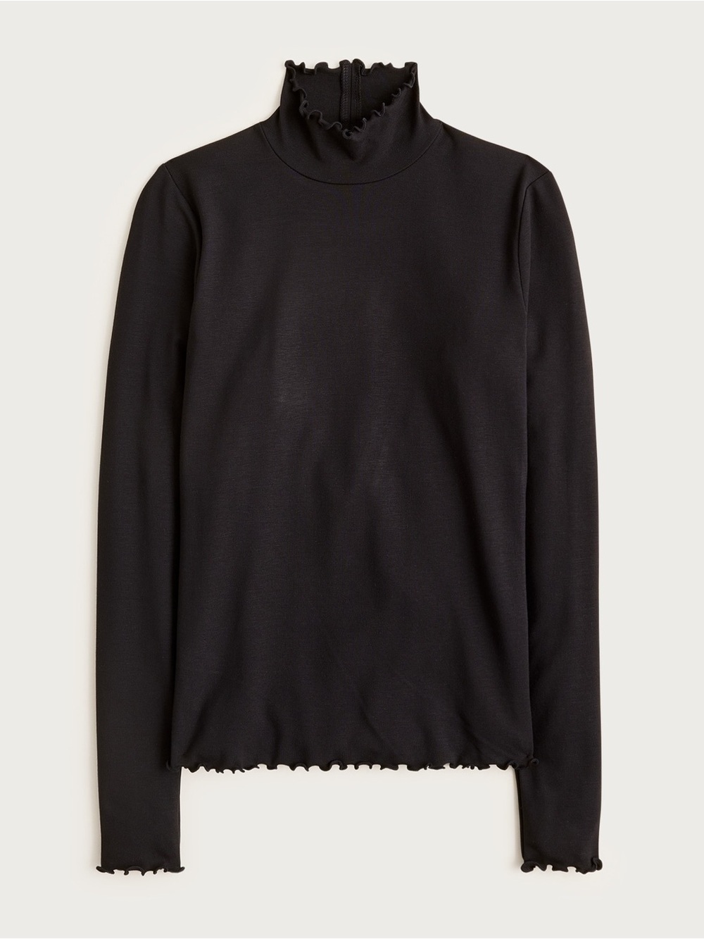 J crew Refined rib lettuce-trim turtleneck
